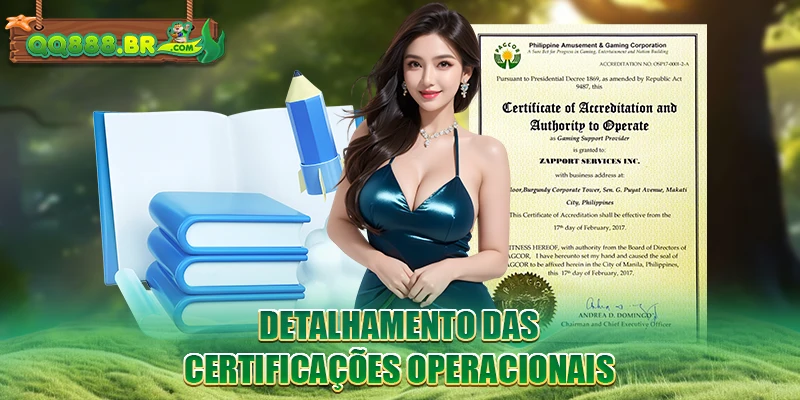 Detalhamento das certificações operacionais