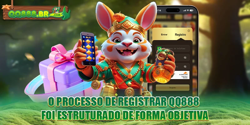 O processo de Registrar QQ888 foi estruturado de forma objetiva