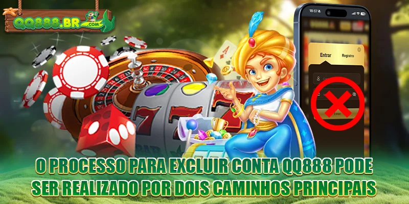 O processo para excluir conta QQ888 pode ser realizado por dois caminhos principais