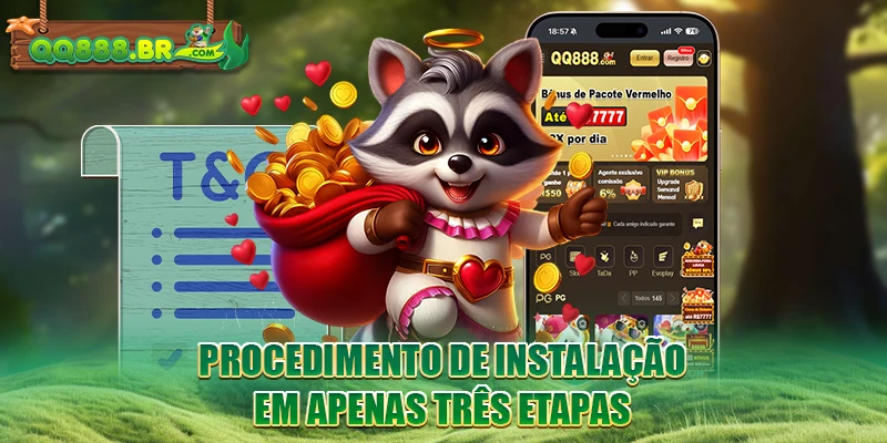 Procedimento de instalação em apenas três etapas