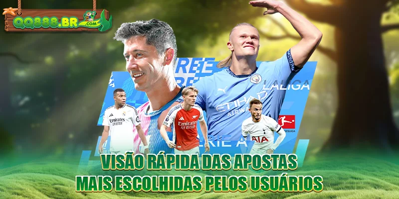 Visão rápida das apostas mais escolhidas pelos usuários